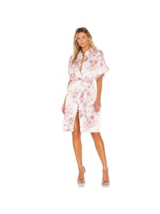Hofmann Copenhagen Dresses & Skirts - Hofmann Copenhagen Anna Silk Crinkle Satin Floral Dress